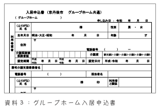 グループホーム入居申込書